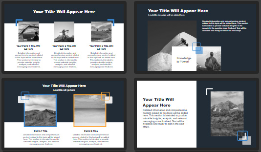 Straight edge slides preview.